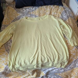 Light Yellow Long Sleeve Top